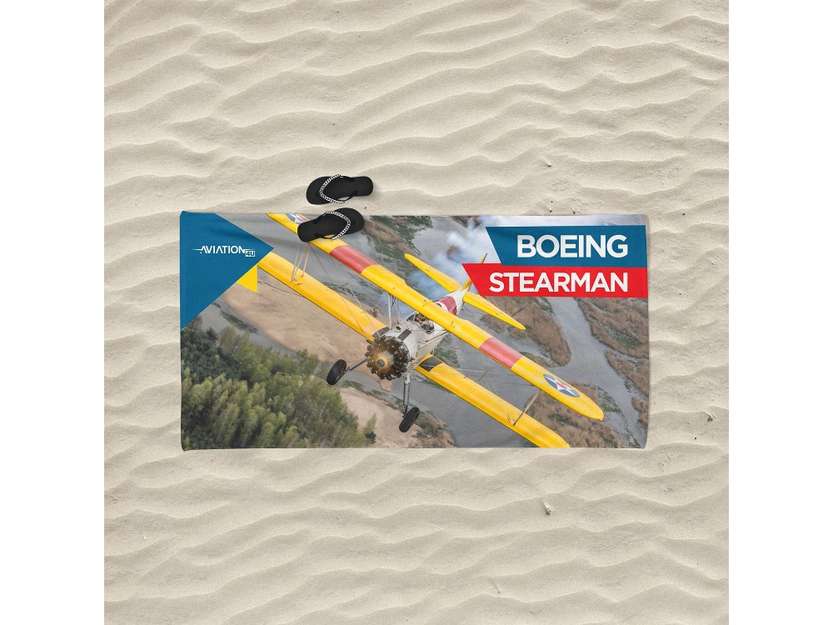 Strandtuch.  Boeing Stearman