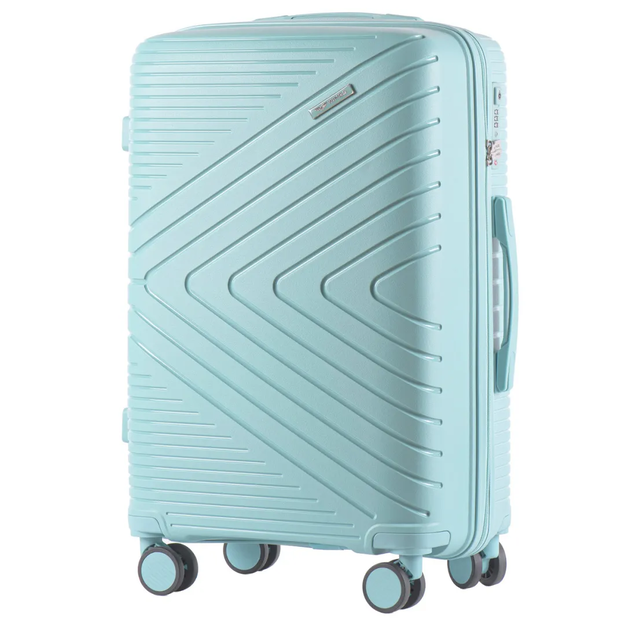 DQ181-05, walizka podróżna Wings M, Macaron Blue POLIPROPY
