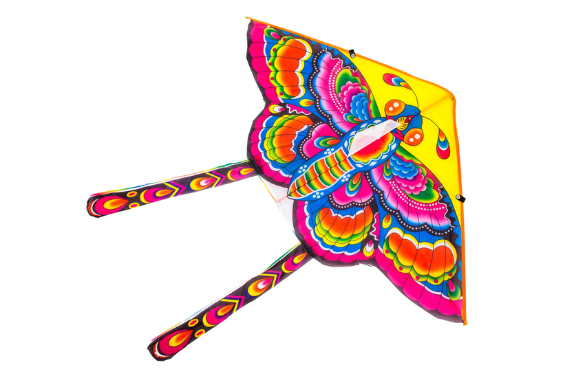 Big kite 90cm pink butterfly