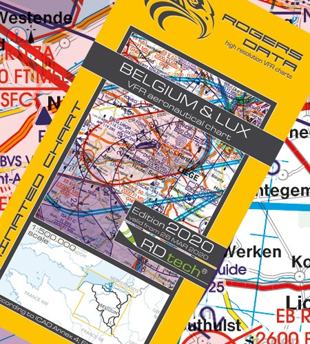 Belgien und Luxemburg VFR Aeronautical Chart - ICAO