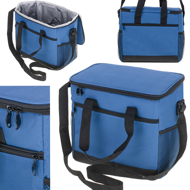 Thermal travel lunch bag 16L navy blue