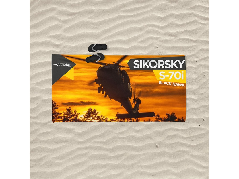 Beach towel Sikorsky s70i Black Hawk