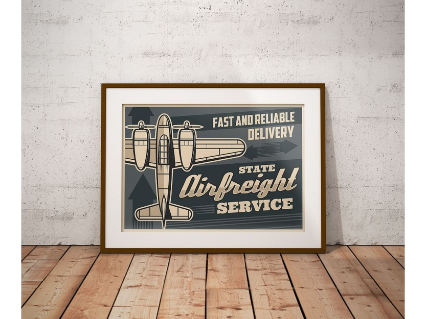 Poster Retro Airfreight Service