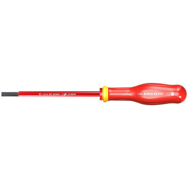 AT8X200VE - Insulated 1000V Protwist® Screwdriver for Slotted Screws, 8x200 mm