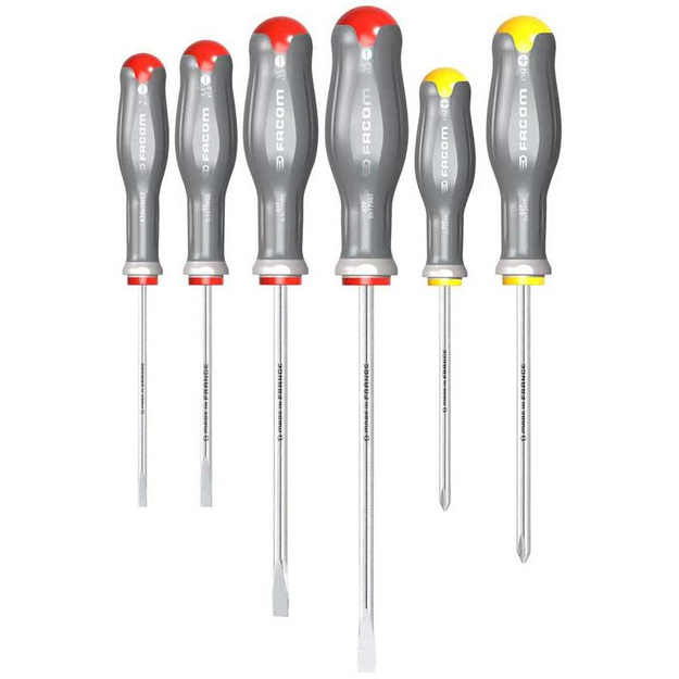 ATPST.J6 - Set of 6 PROTWIST® INOX screwdrivers for slotted and Phillips® screws, 4 - 8 mm and PH1 - PH2