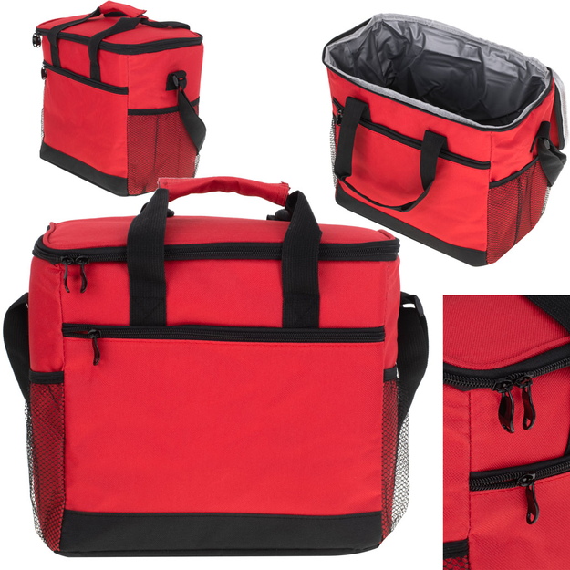 Thermal bag for lunch beach picnic 16L red