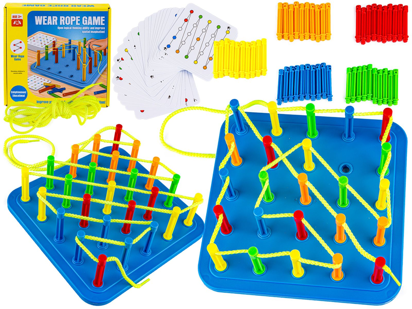Edukacyjna Gra Zręcznościowa - Zawiąż Linę  Nawlec Nitkę