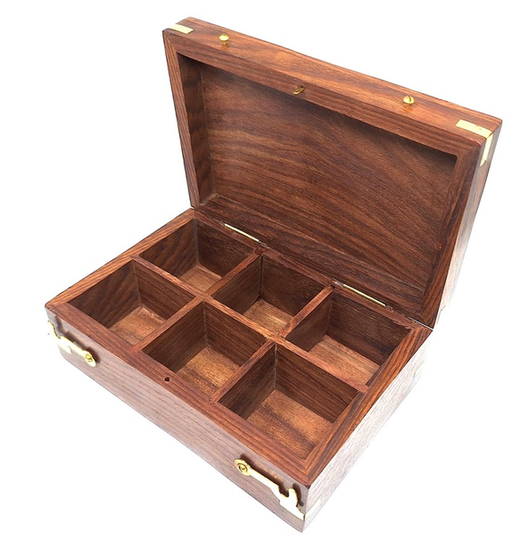 Pudełko drewniane z 6 przegródkami - RCW Box