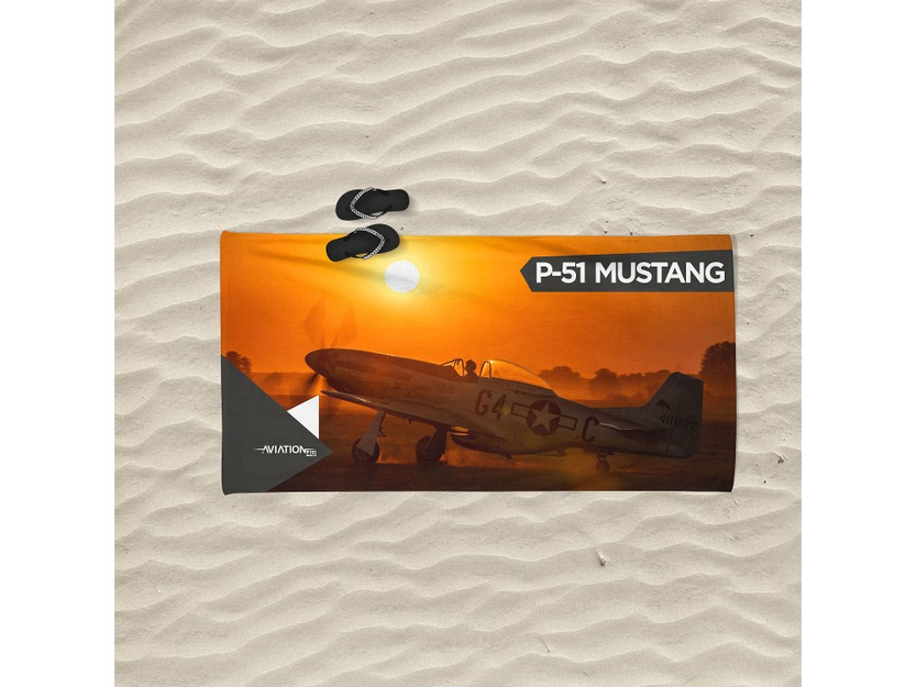 Ręcznik plażowy P-51 Mustang