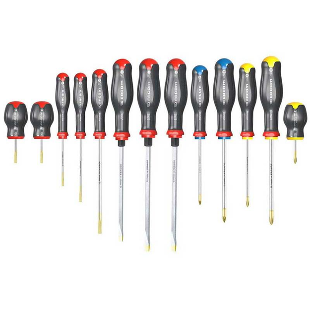 ATWH.J13 - Protwist® Screwdriver Set for Slotted Screws, Pozidriv, Phillips, Hexagonal Tips, 3.5 - 10 mm