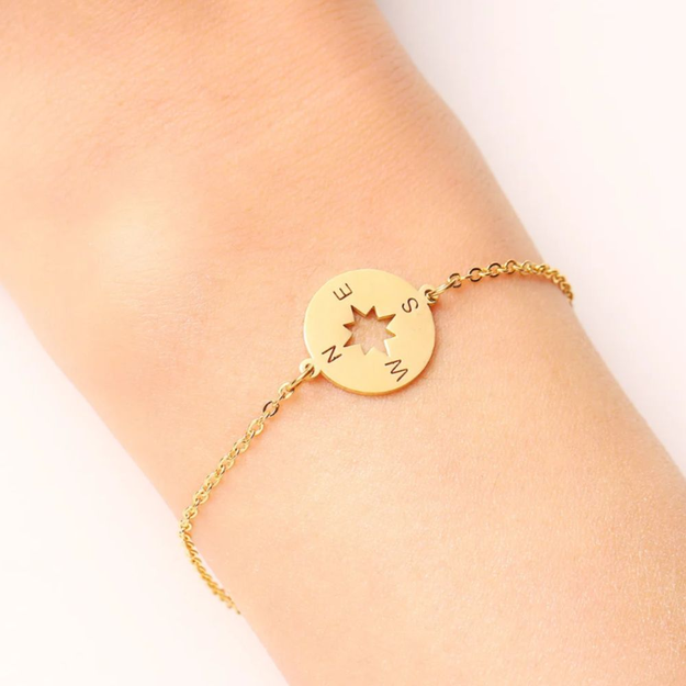 Gold bracelet - Compass Rose
