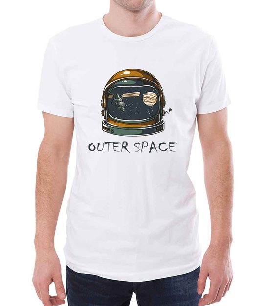Herren-T-Shirt Gdzieś w kosmosie (Irgendwo im Weltraum)  in Schwarz oder Weiß
