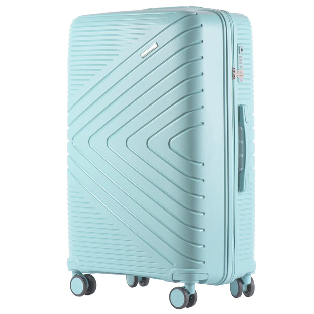 DQ181-05, walizka podróżna Wings L, Macaron Blue POLIPROPY