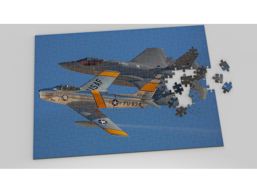 Foto-Luftfahrt-PuzzleF-35 Lightning & F-86 Sabre