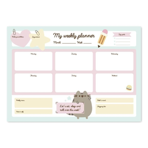 Pusheen - Planner tygodniowy z kolekcji Foodie 54 strony A3