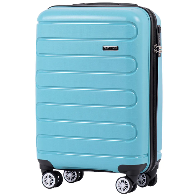 DQ181-03, walizka podróżna Wings S, Macaron Blue- POLIPROP