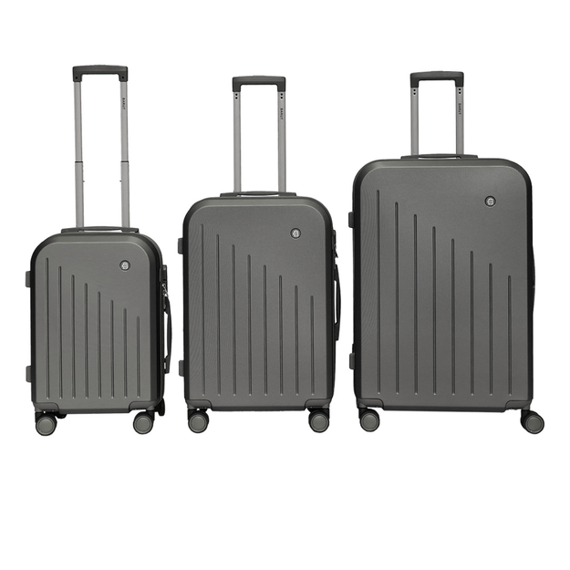 Zestaw walizek komplet na kółkach XL+L+M Barut ABS szare solidne