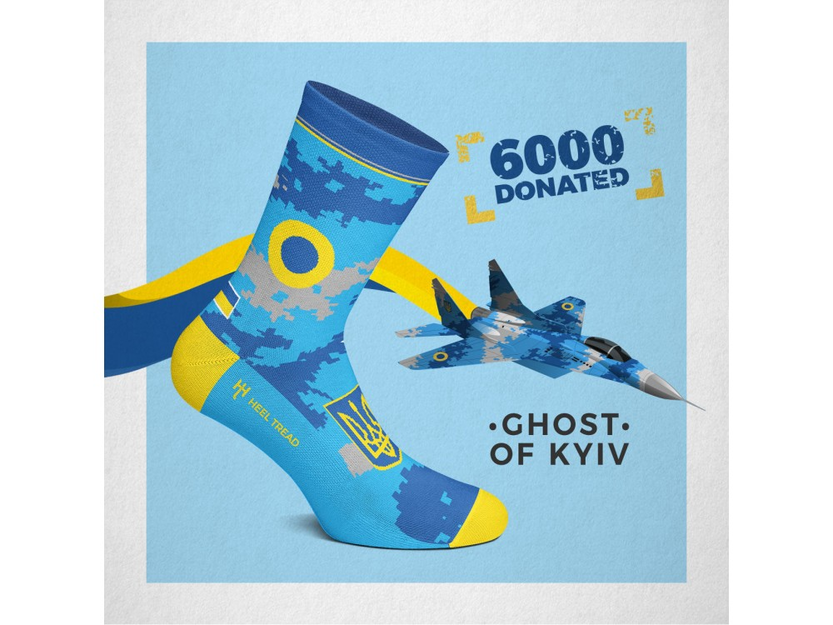 Ghost of Kyiv Socks Heel Tread