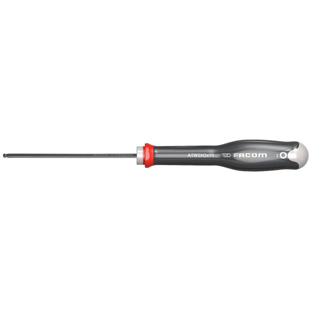 ATWSH2X75 - Hex Key with Ball End, Inserted, 2x75 mm