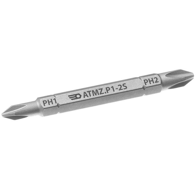 ATMZ.P1-2S - Grot dwustronny 1/4" do śrub Phillips®, PH1 - PH2, 67 mm