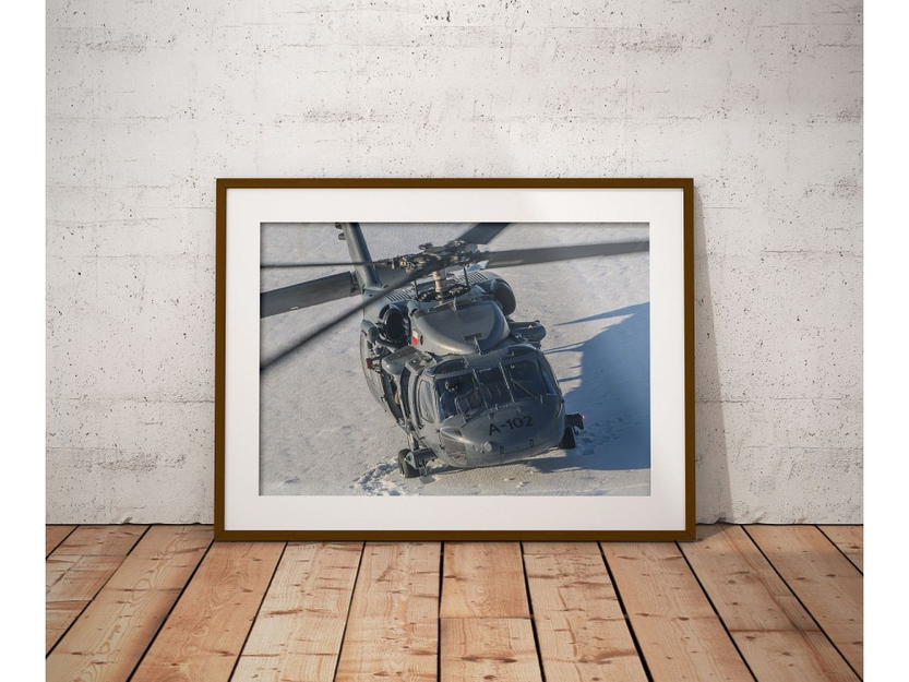 Poster Hubschrauber Sikorsky s70i Black Hawk