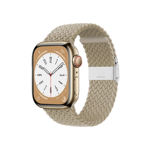 Crong Wave Band - Pleciony pasek do Apple Watch 38/40/41 mm (kamienny beż)