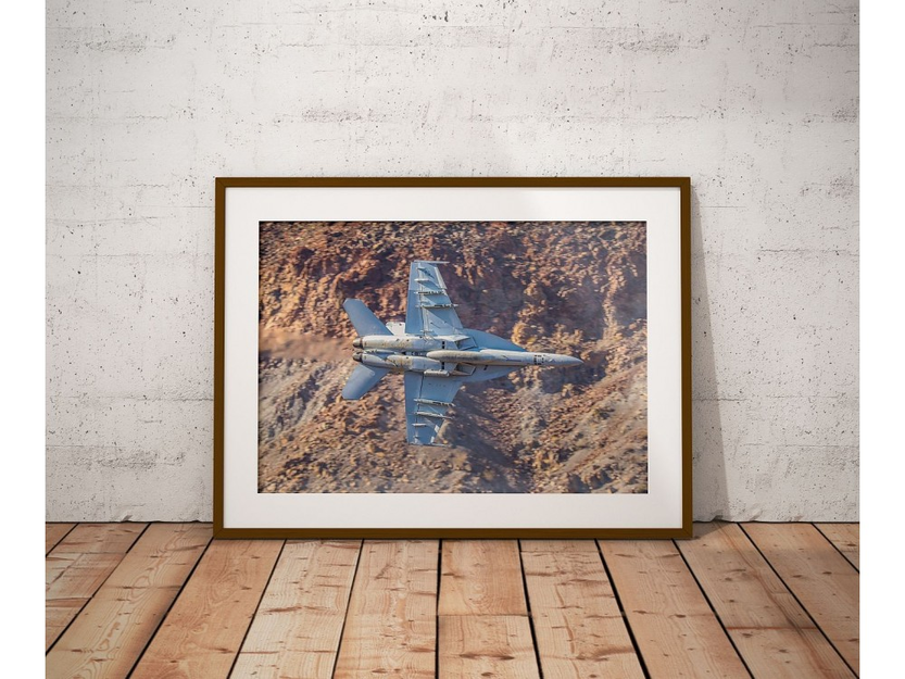 Plakat F-18 Hornet w Rainbow Canyon