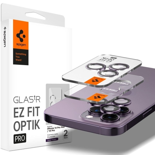 OSŁONA APARATU SPIGEN OPTIK.TR ”EZ FIT” CAMERA PROTECTOR 2-PACK IPHONE 14 PRO / 14 PRO MAX DEEP PURPLE