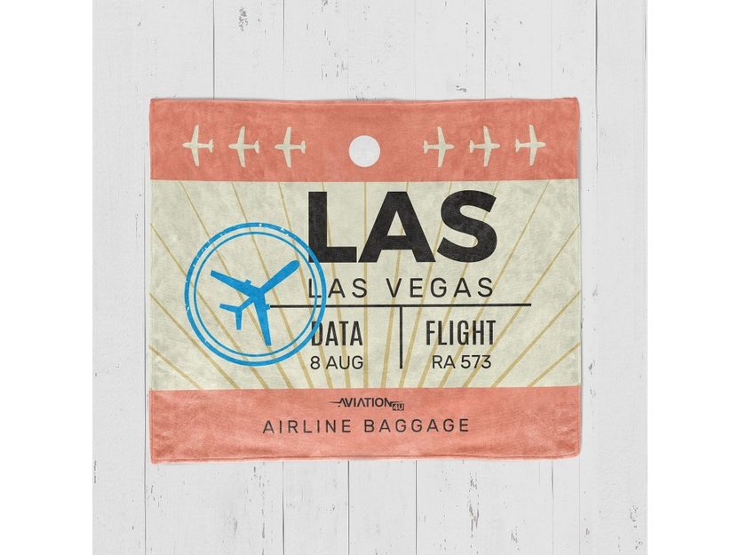 Luggage tag Las Vegas blanket