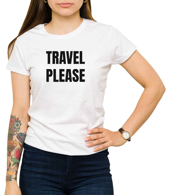  Koszulka damska Podróż - Travel please 