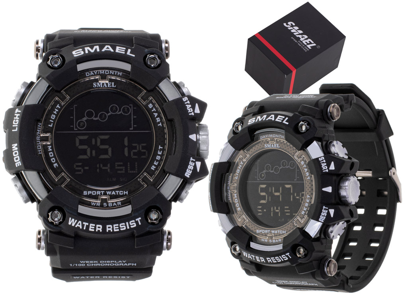 Men's military watch waterproof LED SMAEL black