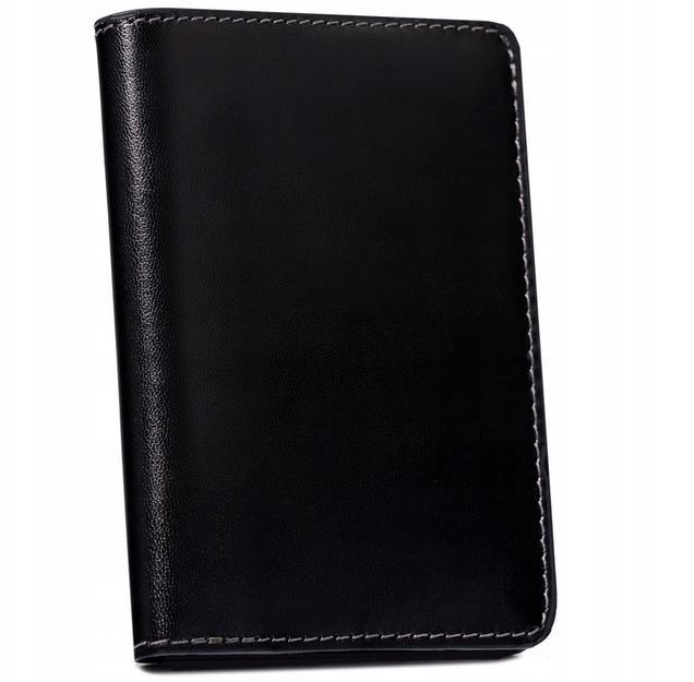 Black leather document holder
