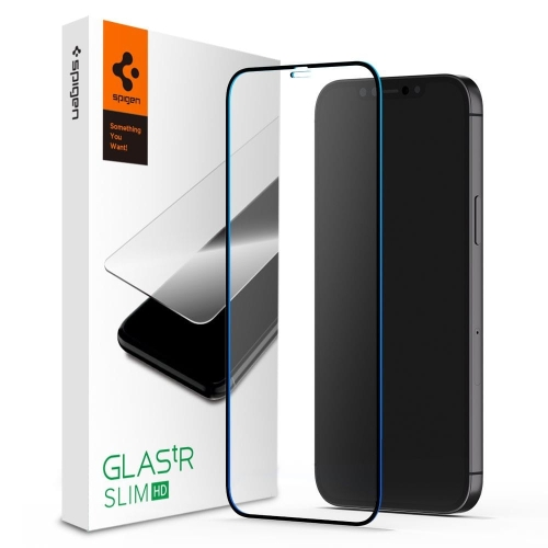 SZKŁO HARTOWANE SPIGEN GLASS FC IPHONE 12 MINI BLACK