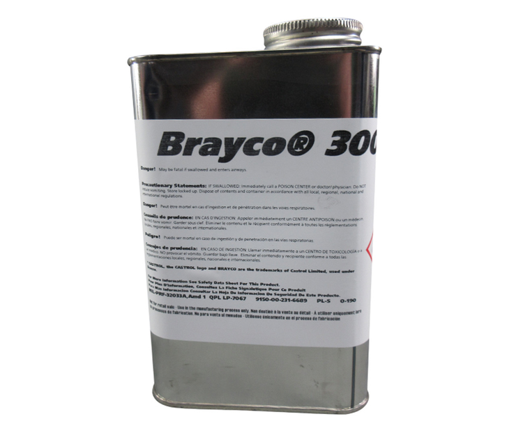 BRAYCO 300 , RICATING OIL CLEAR , CAN 1 QT // MIL-PRF-32033 TY 1 & NATO O-190