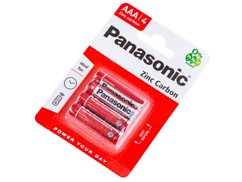 Bateria Cynkowo-Węglowa Panasonic 1,5V R03 AAA - Blister 4 szt.