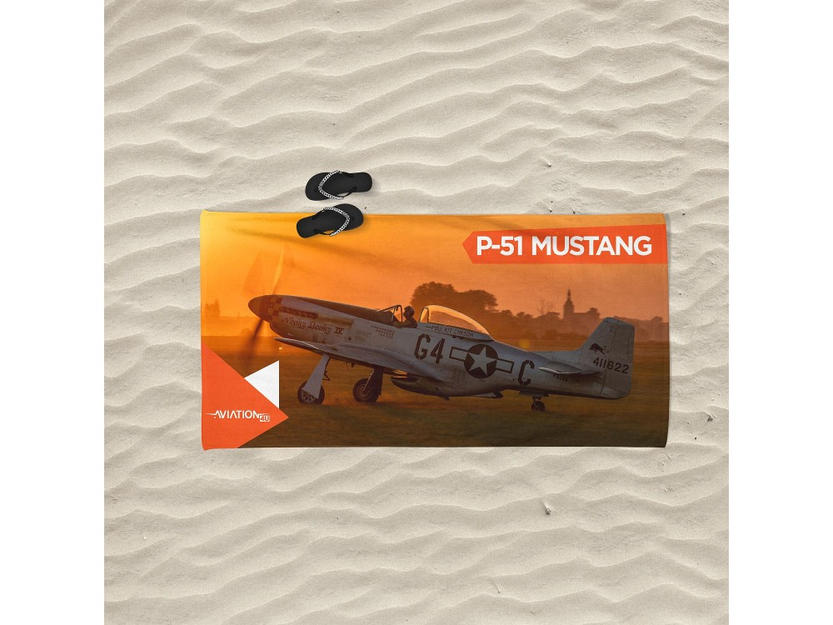 Beach towel P-51 Mustang