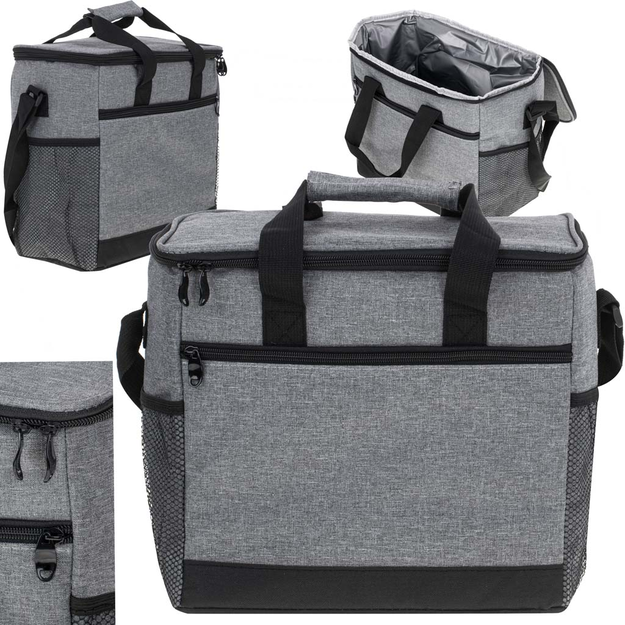 Thermal bag for lunch beach picnic 16L gray