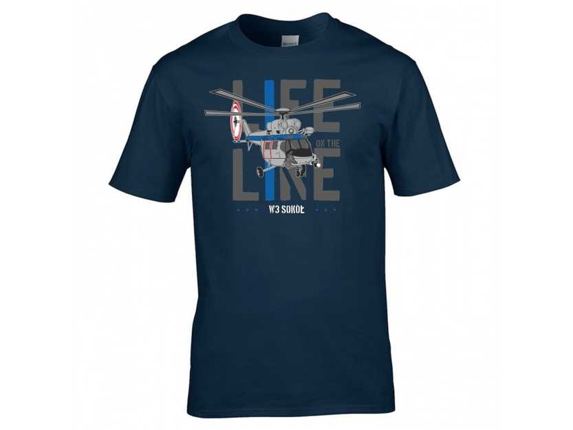 T-Shirt Life on the line granatowa