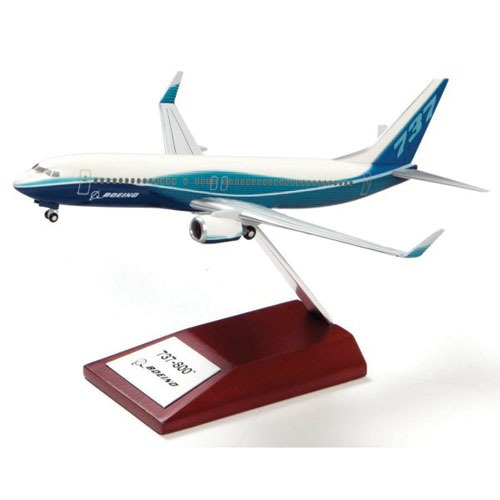 BOEING 737-800 aircraft model precise on a wooden base - Scale 1:200
