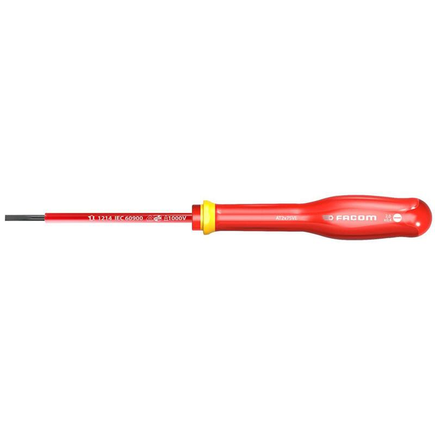 AT2X75VE - Protwist® 1000V Insulated Screwdriver for slotted screws, 2x75 mm