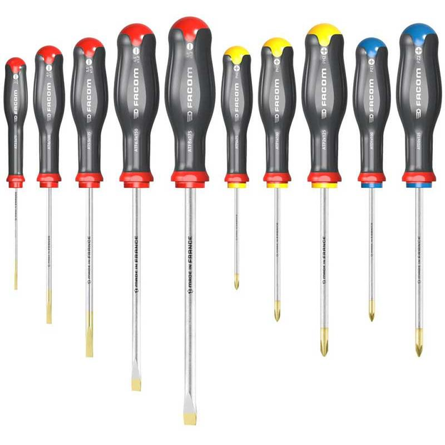 ATW.J10PB - Set of 10 Protwist® Screwdrivers for slotted and Phillips® and Pozidriv® screws.