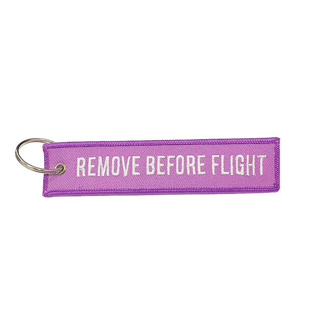 Key ring - keychain - purple RBF "Remove Before Flight"