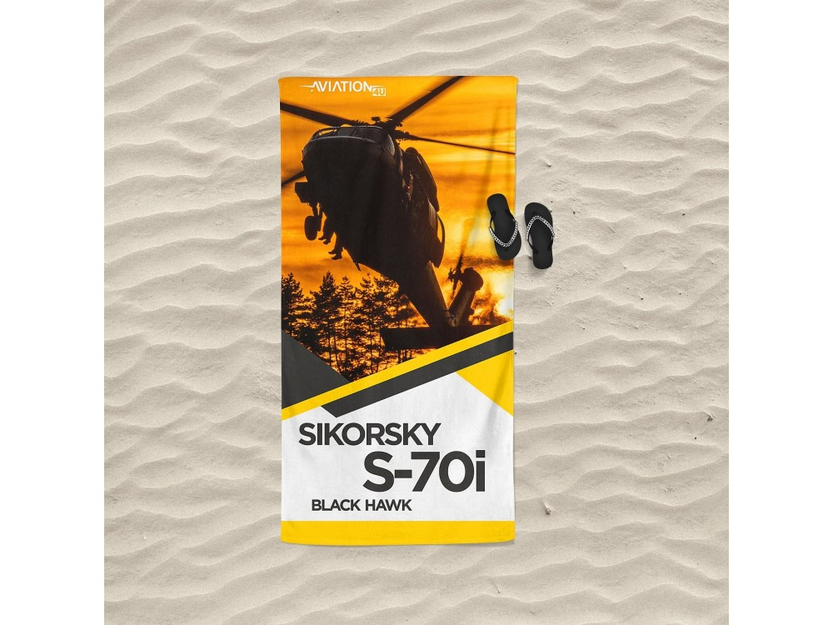 Beach towel Sikorsky S-70i Black Hawk