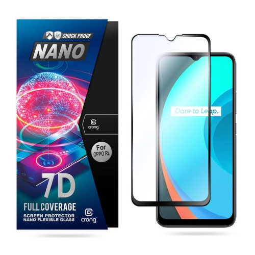 Crong 7D Nano Flexible Glass - Szkło hybrydowe 9H na cały ekran OPPO realme C11