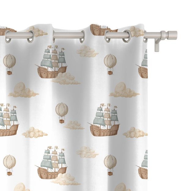 Children's Curtain OCEAN DREAM Design D122 | Dreamy Balloons and Ships