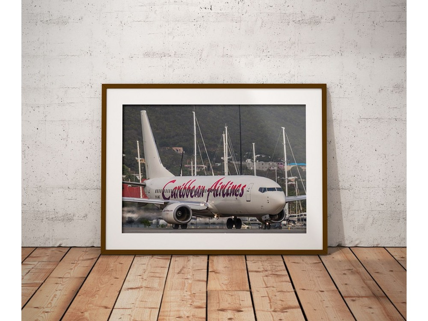 Poster Caribbean Airlines na Saint Martin
