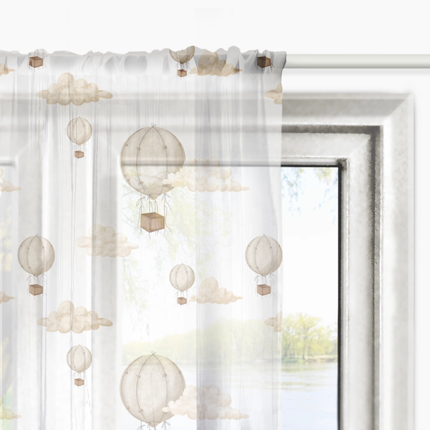 Vorhang für Kinder "OCEAN DREAM" Design D128 | Ballons in den Wolken