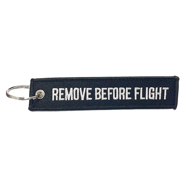 Key ring - keychain - Black RBF "Remove Before Flight"