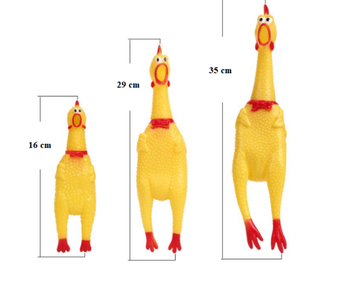 Piszcząca zabawka dla psa - kurczak, 35 cm