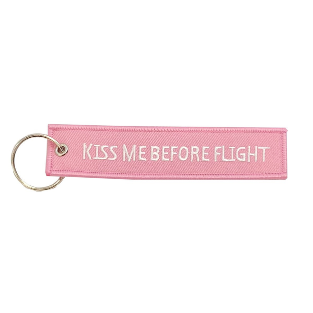 Key ring - keychain - "Kiss Me Before Flight"